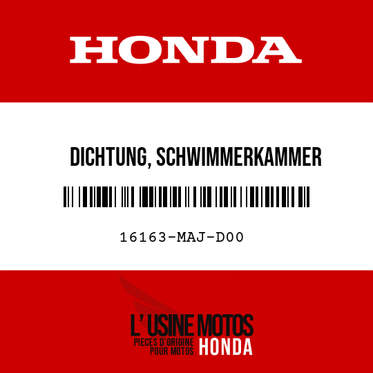 image de 16163-MAJ-D00 DICHTUNG, SCHWIMMERKAMMER