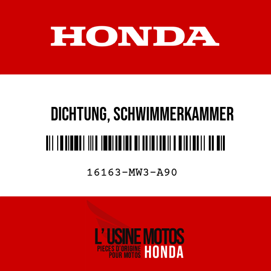 image de 16163-MW3-A90 DICHTUNG, SCHWIMMERKAMMER