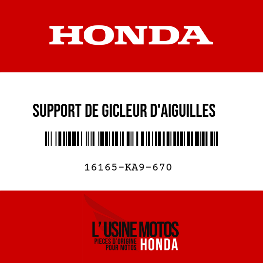 image de 16165-KA9-670 SUPPORT DE GICLEUR D'AIGUILLES