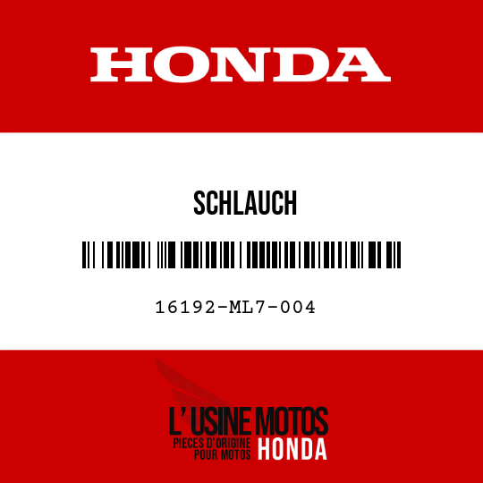 image de 16192-ML7-004 SCHLAUCH