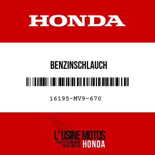 image de 16195-MV9-670 BENZINSCHLAUCH