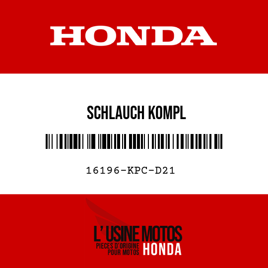 image de 16196-KPC-D21 SCHLAUCH KOMPL