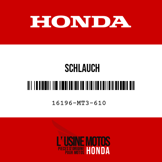 image de 16196-MT3-610 SCHLAUCH