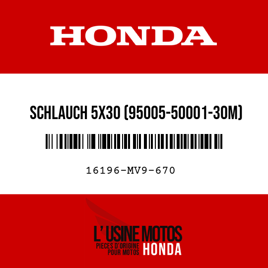 image de 16196-MV9-670 SCHLAUCH 5X30 (95005-50001-30M)