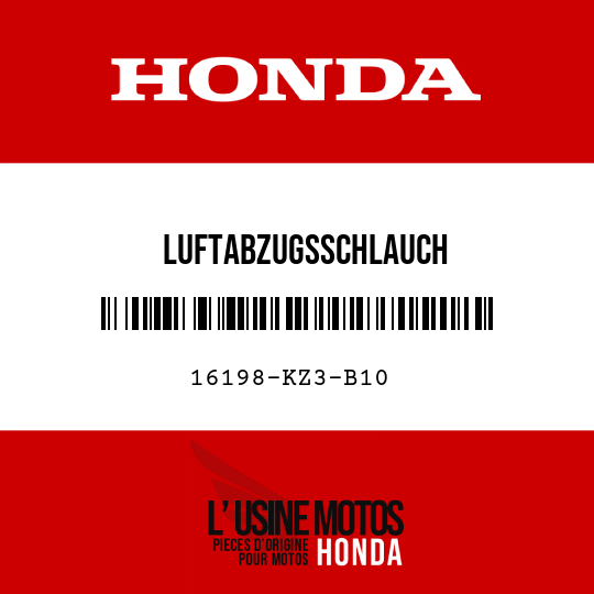 image de 16198-KZ3-B10 LUFTABZUGSSCHLAUCH