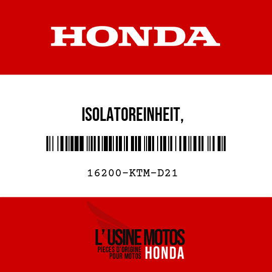 image de 16200-KTM-D21 ISOLATOREINHEIT,
