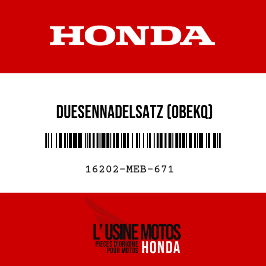 image de 16202-MEB-671 DUESENNADELSATZ (0BEKQ)