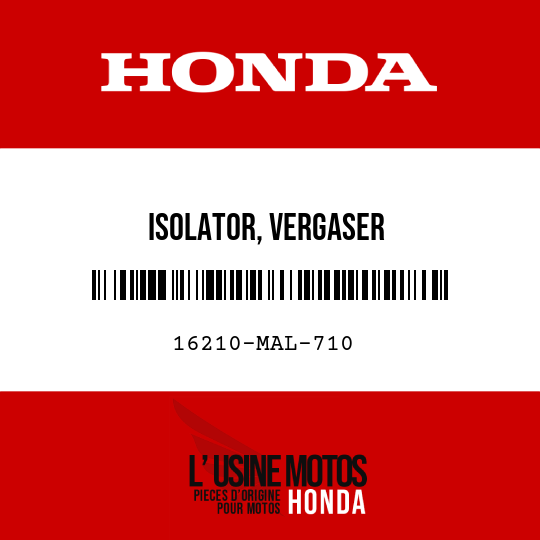image de 16210-MAL-710 ISOLATOR, VERGASER