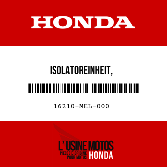 image de 16210-MEL-000 ISOLATOREINHEIT,