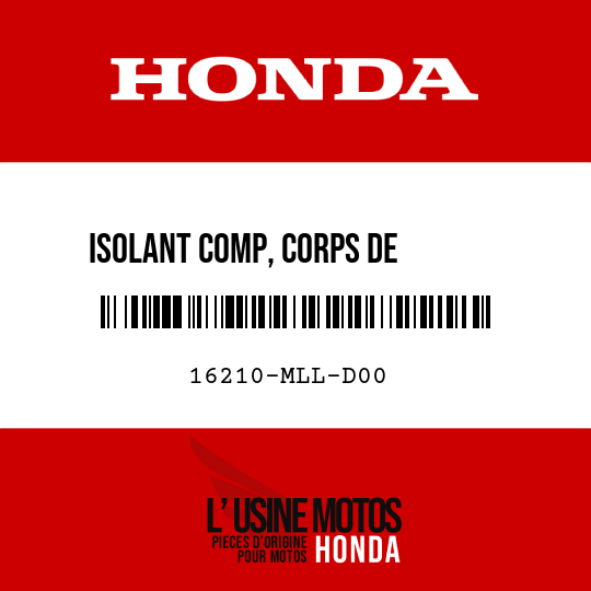 image de 16210-MLL-D00 ISOLANT COMP, CORPS DE       PAPILLON