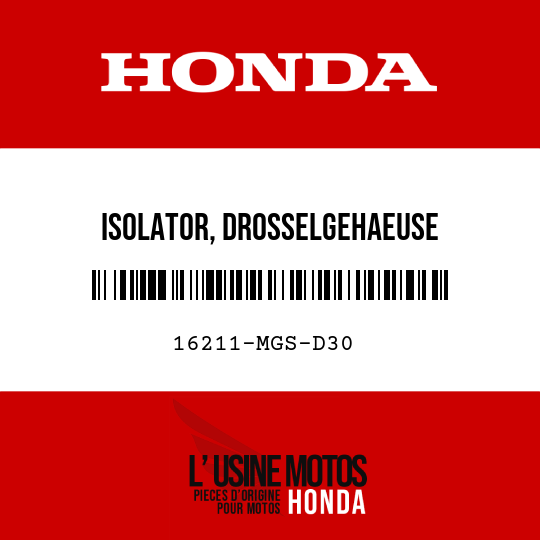 image de 16211-MGS-D30 ISOLATOR, DROSSELGEHAEUSE