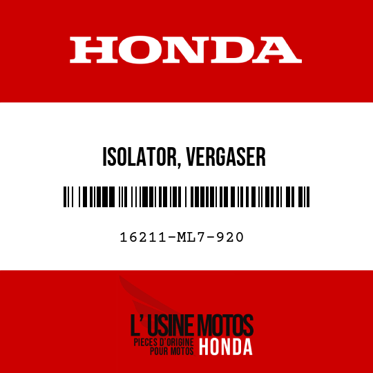 image de 16211-ML7-920 ISOLATOR, VERGASER
