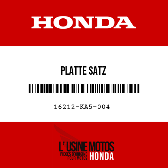 image de 16212-KA5-004 PLATTE SATZ