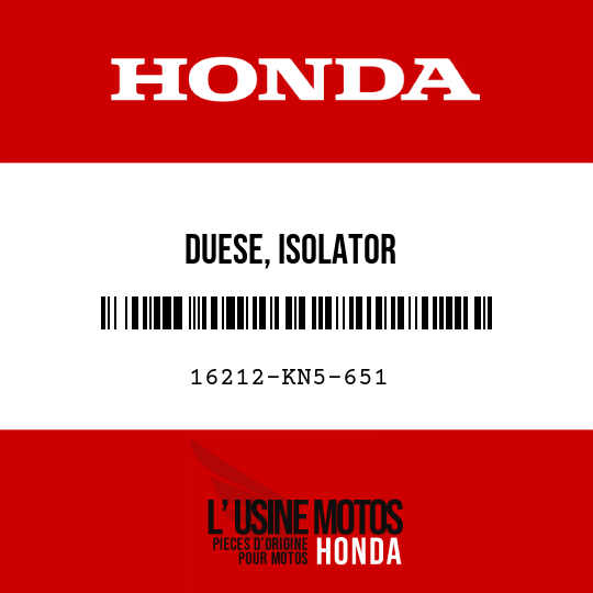 image de 16212-KN5-651 DUESE, ISOLATOR