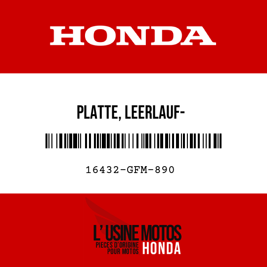 image de 16432-GFM-890 PLATTE, LEERLAUF- LUFTSTEUERUNGSVENTIL
