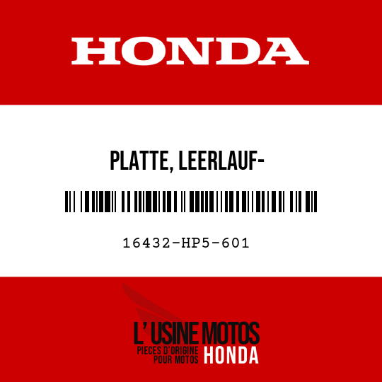 image de 16432-HP5-601 PLATTE, LEERLAUF- LUFTSTEUERUNGSVENTIL