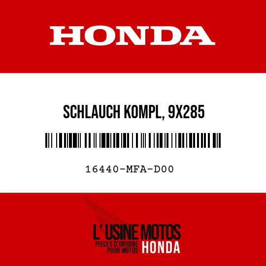 image de 16440-MFA-D00 SCHLAUCH KOMPL, 9X285