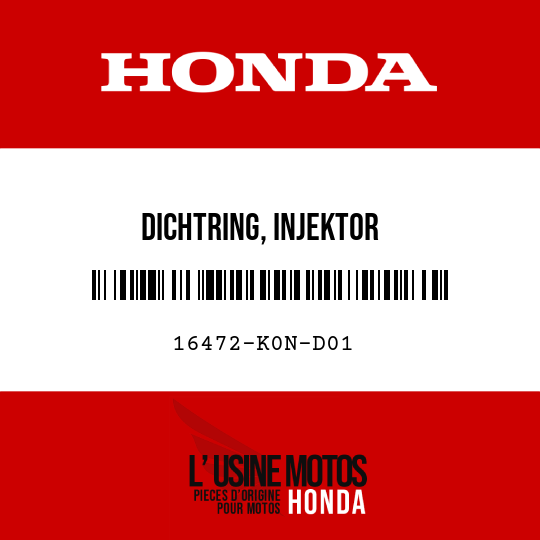 image de 16472-K0N-D01 DICHTRING, INJEKTOR