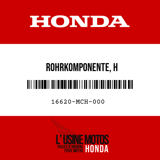 image de 16620-MCH-000 ROHRKOMPONENTE, H KRAFTSTOFFZUFUEHRUNG
