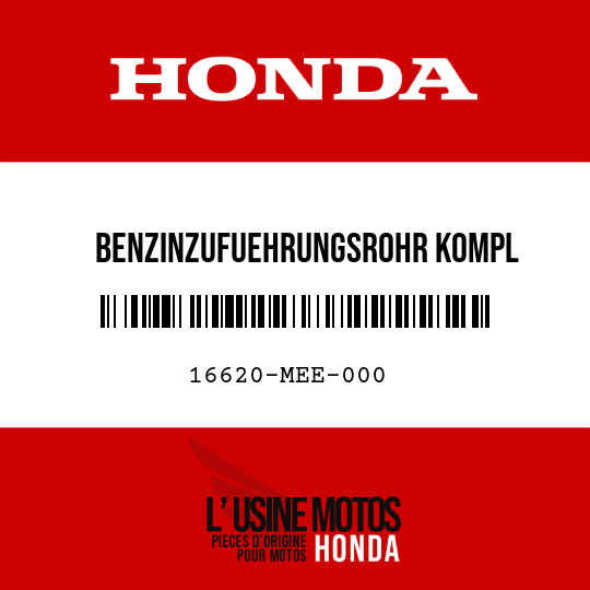 image de 16620-MEE-000 BENZINZUFUEHRUNGSROHR KOMPL