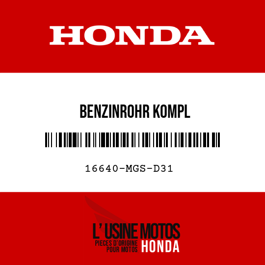image de 16640-MGS-D31 BENZINROHR KOMPL