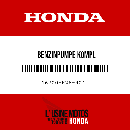 image de 16700-K26-904 BENZINPUMPE KOMPL