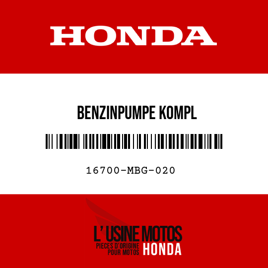 image de 16700-MBG-020 BENZINPUMPE KOMPL