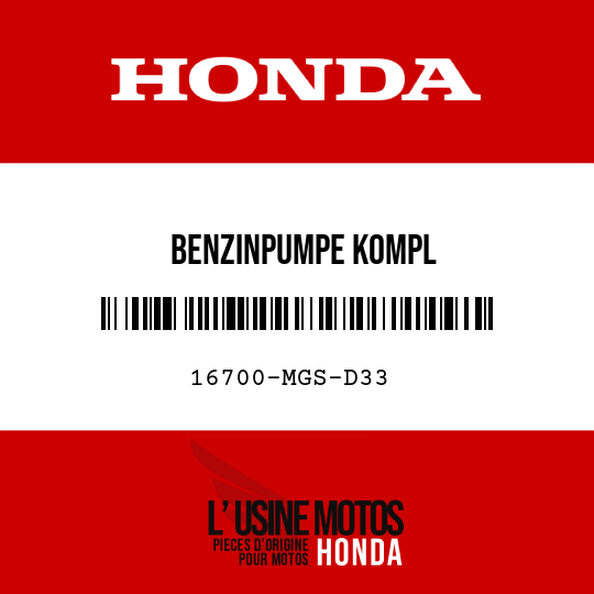 image de 16700-MGS-D33 BENZINPUMPE KOMPL