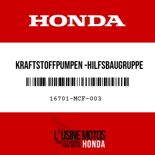 image de 16701-MCF-003 KRAFTSTOFFPUMPEN -HILFSBAUGRUPPE