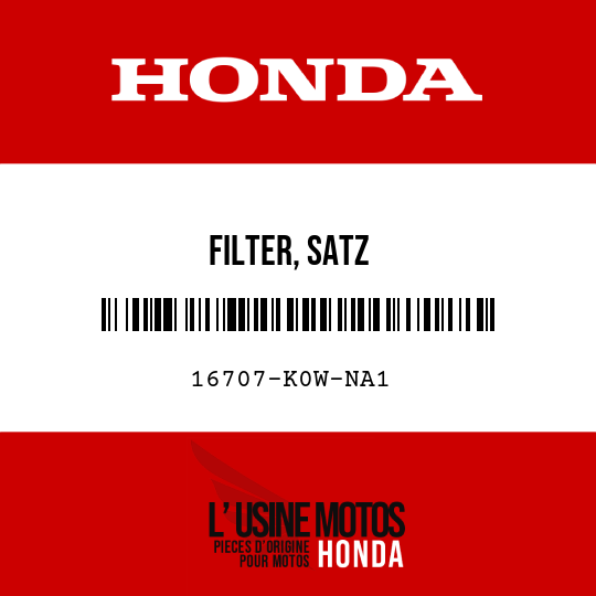 image de 16707-K0W-NA1 FILTER, SATZ
