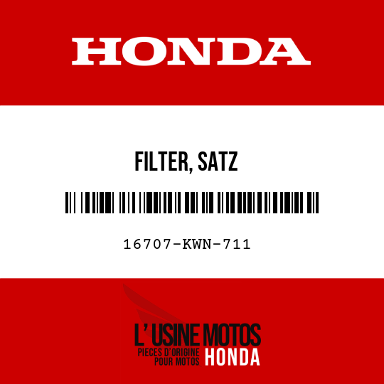 image de 16707-KWN-711 FILTER, SATZ