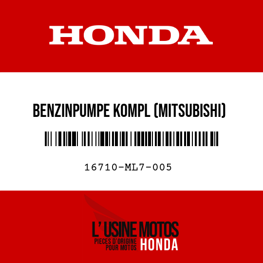 image de 16710-ML7-005 BENZINPUMPE KOMPL (MITSUBISHI)