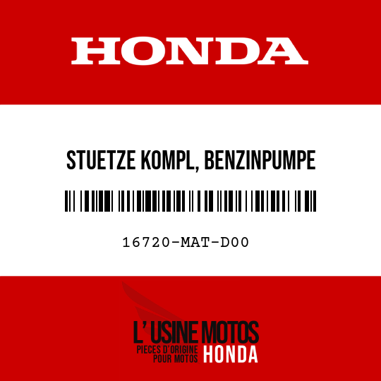 image de 16720-MAT-D00 STUETZE KOMPL, BENZINPUMPE