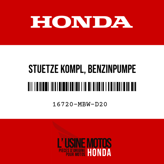 image de 16720-MBW-D20 STUETZE KOMPL, BENZINPUMPE