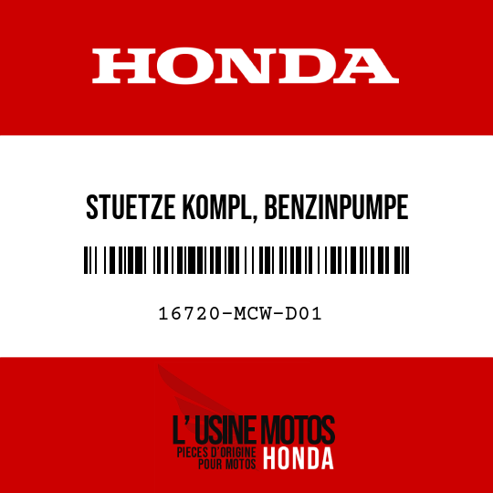 image de 16720-MCW-D01 STUETZE KOMPL, BENZINPUMPE