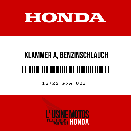 image de 16725-PNA-003 KLAMMER A, BENZINSCHLAUCH
