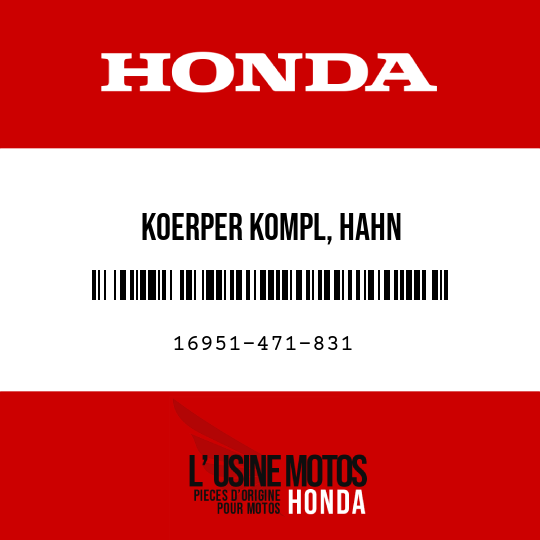 image de 16951-471-831 KOERPER KOMPL, HAHN