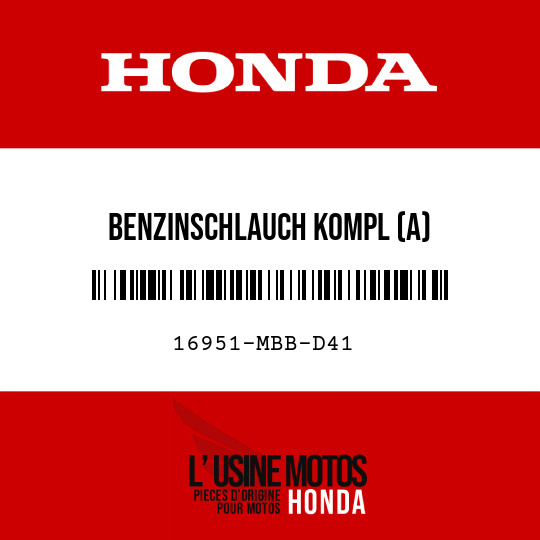 image de 16951-MBB-D41 BENZINSCHLAUCH KOMPL (A)