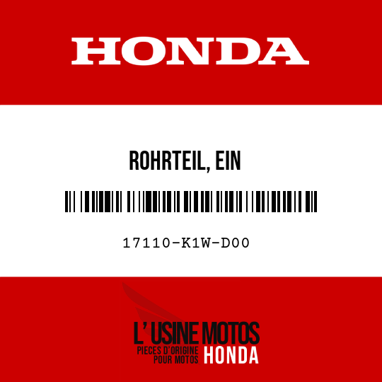 image de 17110-K1W-D00 ROHRTEIL, EIN