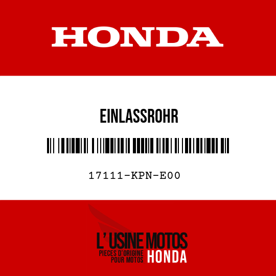 image de 17111-KPN-E00 EINLASSROHR