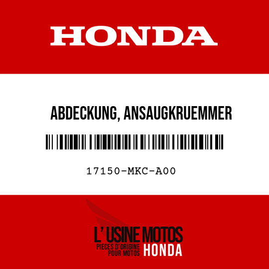 image de 17150-MKC-A00 ABDECKUNG, ANSAUGKRUEMMER