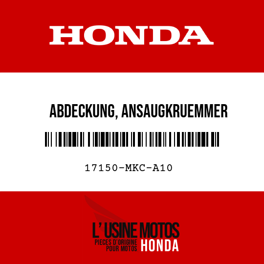 image de 17150-MKC-A10 ABDECKUNG, ANSAUGKRUEMMER
