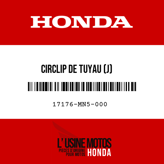 image de 17176-MN5-000 CIRCLIP DE TUYAU (J)
