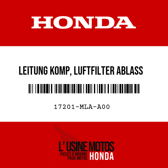 image de 17201-MLA-A00 LEITUNG KOMP, LUFTFILTER ABLASS