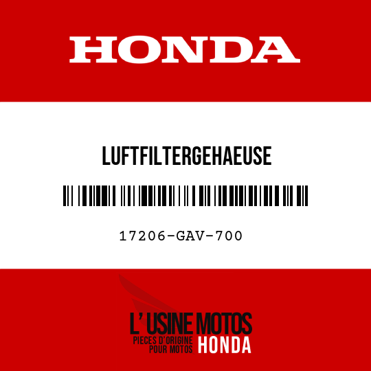 image de 17206-GAV-700 LUFTFILTERGEHAEUSE