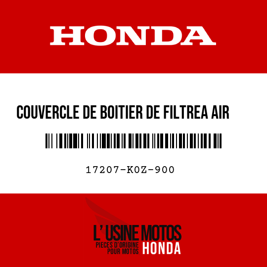 image de 17207-K0Z-900 COUVERCLE DE BOITIER DE FILTREA AIR