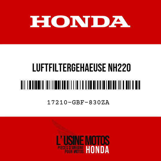 image de 17210-GBF-830ZA LUFTFILTERGEHAEUSE NH220 