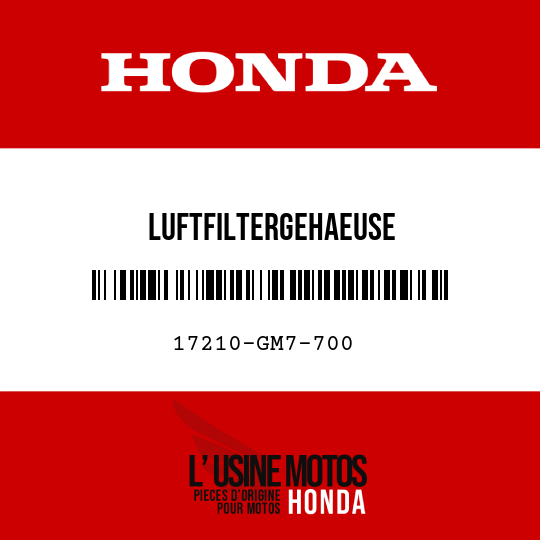 image de 17210-GM7-700 LUFTFILTERGEHAEUSE