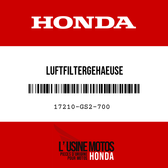 image de 17210-GS2-700 LUFTFILTERGEHAEUSE