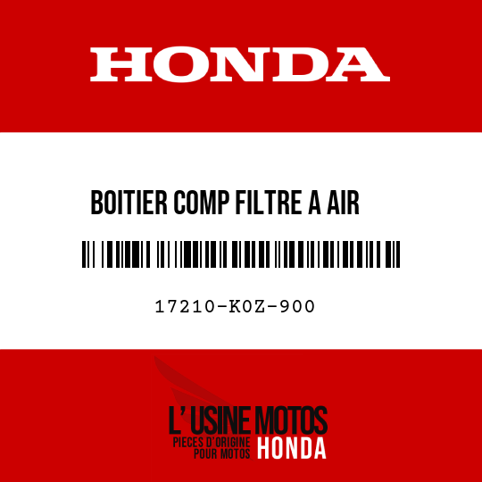 image de 17210-K0Z-900 BOITIER COMP FILTRE A AIR